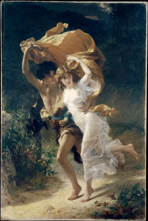 The Storm - Pierre-Auguste Cot - public domain painting - Novel Conclusions - Christi Gerstle - Christina Gerstle - literary blog - writing tips